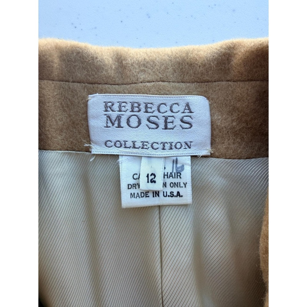 Camel Hair Vintage 90s Coat Belted Wrap Size 12 Made in USA‎ - Picture 5 of 11